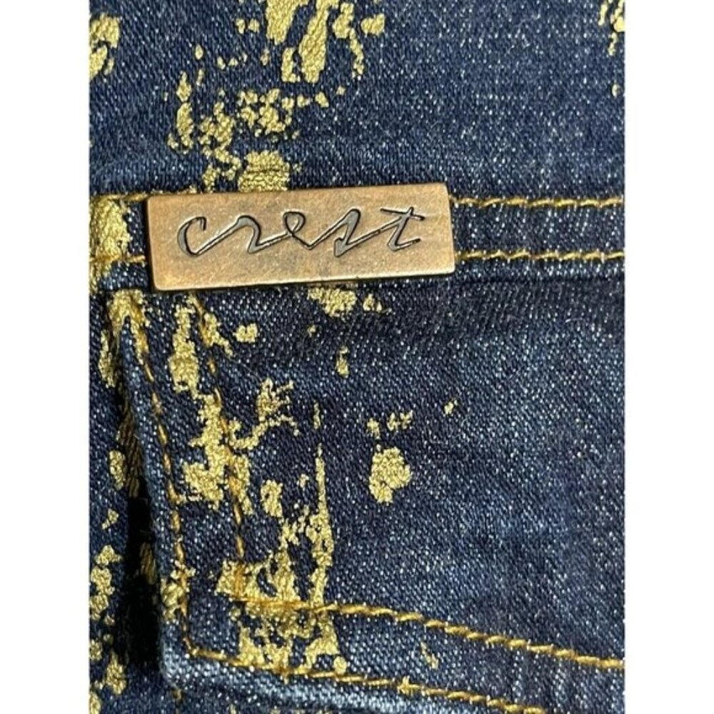 CREST. Women Denin Printing Metalic blue jacket, S ize L - Picture 6 of 12